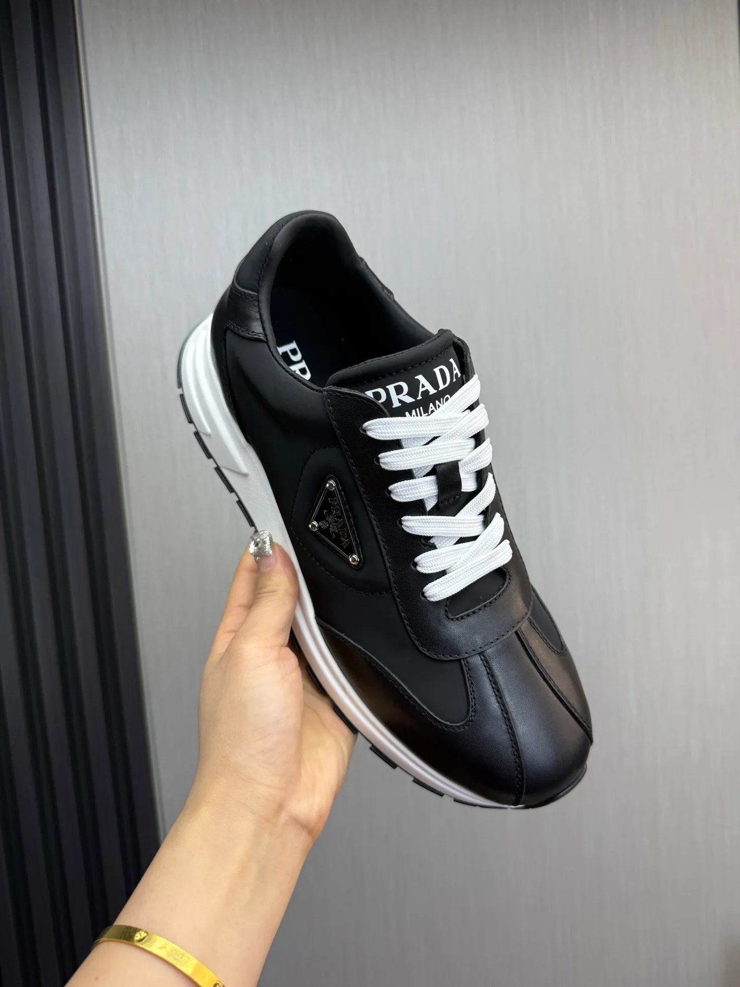 Men's shoes 💰560💰 [PRADA] Hot-selling men's shoes shipped 👏Official website synchronized ⬆️Original imported cowhide stitching waterproof fabric + cowhide lining, 1⃣️:1⃣️reproduction, original bottom, 38-45 (45. Customized, non-refundable)